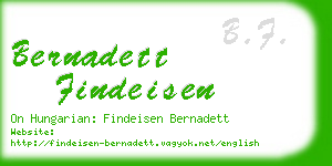 bernadett findeisen business card